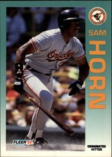 1992 Fleer Baltimore Orioles Baseball Card #10 Sam Horn