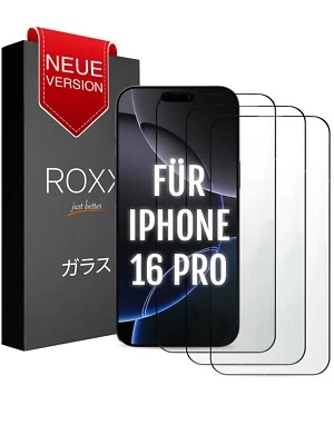 ROXX JUST BETTER ROXX NEO Japanisches 9H 3D Glas (3 Stück) | iPhone 16 Pro | Komplette Abdeckung