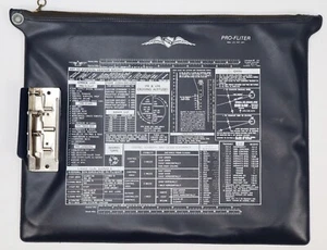 VINTAGE Pro-Fliter Pilot's Knee Board/Clip Board/Documents Poucher w/zipper - Picture 1 of 3