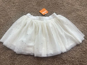 Gymboree Girls Sparkle Silver Stars Cream Skirt Tutu Nwt Size 5 - Picture 1 of 2