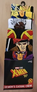 Men's Marvel X-men ‘97 casual crew Socks 6 Pairs Pk Sz 6-12 hyp new - Picture 1 of 4