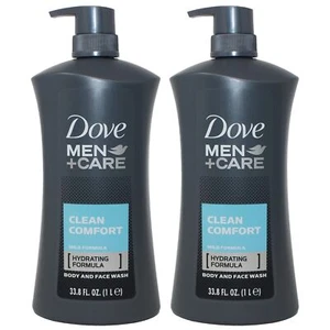 Dove Men Body Wash Clean Comfort 1 Liter (33.8 Oz) - Pack of 2 - Picture 1 of 1