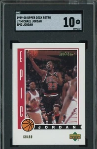 Cubierta superior retro 1999 #J7 Michael Jordan Epic Jordan SGC 10 gemas como nuevo - Bulls - Imagen 1 de 2