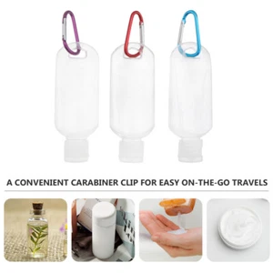 10pcs Plastic Bottles Keychain Squeeze Containers Refillable Keyring Bottles - Picture 1 of 12