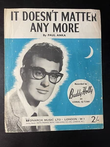 BUDDY HOLLY SHEET MUSIC-IT DOESN'T MATTER ANY MORE- CORAL-3871 - Picture 1 of 3
