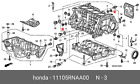 Genuine Oe Cap Sealing Metalic 11105Rnaa00 For Honda 11105R Naa00