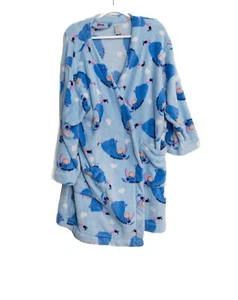 Disney Eeyore Plush Fleece Robe Size XL Blue Cozy Wrap With Pockets - Picture 1 of 6