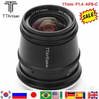 TTArtisan 17mm F1.4 APS-C Wide Angle Lens For Canon Nikon Fujifilm Sony M4/3  - Image 1 of 4