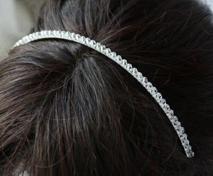 zartes klares Kristall Tiara Stirnband - Bild 1 von 7