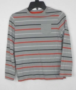 Circo Gray Striped Long Sleeve T- Shirt Boy's/ Kid's Size Small 6/7 100% Cotton - Picture 1 of 12