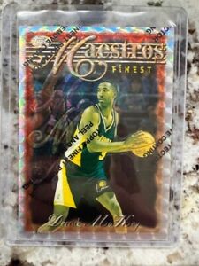 1996-97 TOPPS FINEST w/ COATING SILVER REFRACTOR PACERS DERRICK MCKEY #120