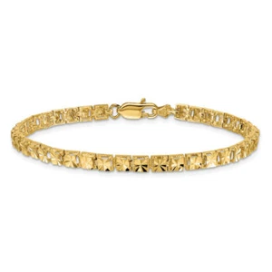 14K Solid Yellow Gold Chain Bracelet - Picture 1 of 12