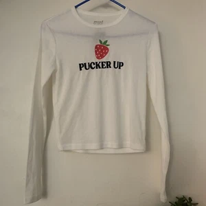 Social Scene Women's Large White Long Sleeve Shirt Medium Thumb Holes - Picture 1 of 7