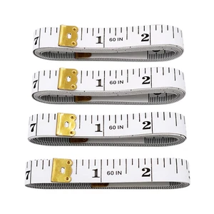 4 Pack Soft Tape Measure Double Scale 60-Inch/150Cm,Fabric Craft TapeWhite) - Picture 1 of 12