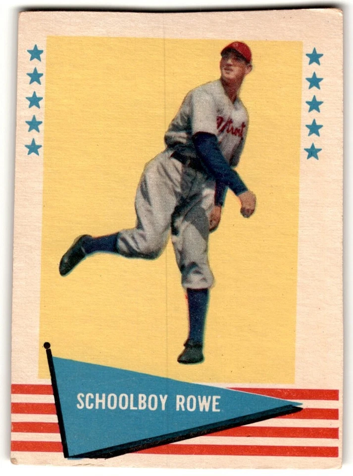 1961 Fleer Baseball Greats Schoolboy Rowe #73 MISCUT Detroit Tigers - Image 1 of 2
