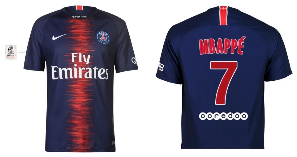 Trikot Nike Paris Saint-Germain 2018-2019 Home L1 - Mbappe 7 I Heim Ligue 1 PSG
