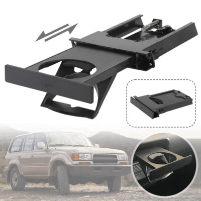 Dash Retractable Drink Cup Holder Black For Toyota LandCruiser 80 Series 1995-On - Imagem 1 de 4