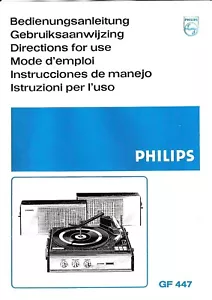 Operating Instructions for Philips GF 447 - Picture 1 of 1