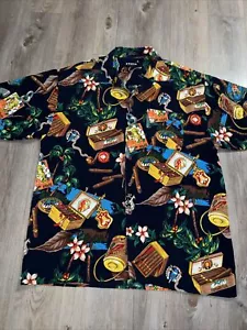 Camisa hawaiana única vintage para hombre pipa de cigarro fumar manga corta talla grande - Imagen 1 de 7
