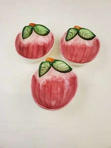 Set of 3 Apple Shaped Ceramic Bowls - Picture 1 of 5