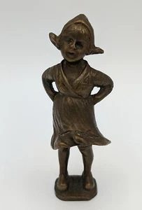 Vintage Bronze Dutch Girl Figure JH Land ? - Picture 1 of 7