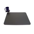 Bey Berk Black Leather Desk Pad w/ Coaster D433