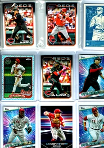 2024 Topps Baseball Series 1 & 2 Cincinnati Reds Team Set (25) Base Cards +WOW+ - Picture 1 of 5