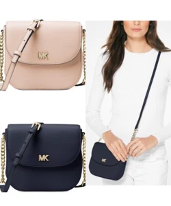 Bolso Bandolera Michael Kors Cuero Guijarro Media Cúpula Rosa o Azul Marino - Imagen 1 de 8