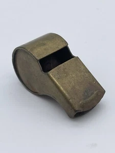 Vintage Old Metal Brass Whistle Referee Sports Coach Lifeguard Military - Picture 1 of 5