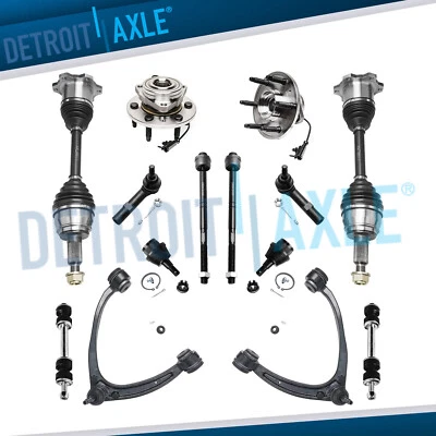 Front CV Axles Wheel Bearings Hub Suspension Kit for Chevy Silverado 1500 4x4 - Image 1 of 4