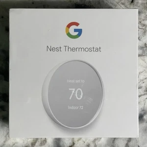 Google Nest Thermostat Model G4CVZ Snow WIFI Smart Programmable New Sealed - Picture 1 of 6