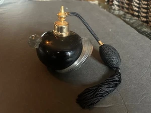 Botella de perfume de vidrio artístico de colección con atomizador soplado a mano funciona de colección - Imagen 1 de 7