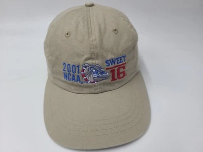 Vintage Gonzaga University Bulldogs 2001 Sweet 16 Strapback Hat Cap NCAA Beige - Image 1 of 4