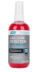 Camco 10324 Gas Leak Detector - 8 Ounce Spray Bottle New Sealed - Foto 1 di 3