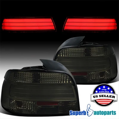 Fits 2001-2003 BMW 5 Series E39 M5 525i 530i LED Tail Lights Smoke Brake Lamp Foto 1 de 4