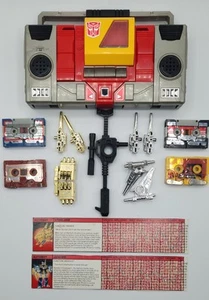 Vintage 1984 Transformers G1 Blaster Rewind Steeljaw Eject Ramhorn w/ Tech Specs - Picture 1 of 19