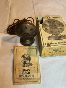 Radio amateur BMS vintage Home Broadcasting Little Mike avec boite 1931 - Photo 1/21