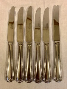 (6X) Temp-Tations By Tara BUTTER KNIFE 18/10 Stainless Flatware OLD WORLD BEAD - Picture 1 of 6