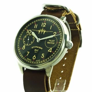 Large Wristwatches Men's Mechanical Big Watch Aviator Russian Regulator Pilot - Picture 1 of 8