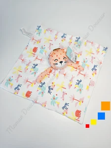 Doudou Plat Léopard/Tigre Orange Bleu Zèbre Eléphant Inextenso In Extenso Auchan - Picture 1 of 4