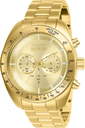 Nuovo Invicta Speedway Color Oro, Cronografo Quadrante, Svizzero Fatto Orologio - Immagine 1 di 1