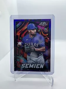 Marcus Semien 2022 Topps Fire Purple Foil Parallel #41/99 SP Texas Rangers - Picture 1 of 2