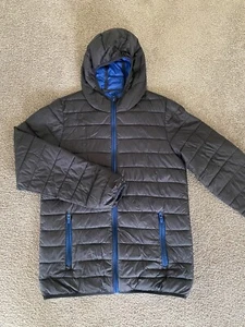 Jungen leichte Steppjacke schwarz blau wattierte Jacke Gr. 170 176 WIE NEU !!! - Bild 1 von 7