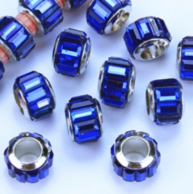 100pcs European Charm Bracelet Necklaces Spacers glass large hole Beads Pendant - Image 1 of 4