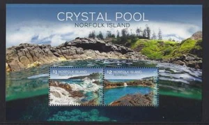 AUSTRALIA 2018 ISLA NORFOLK PISCINA CRISTAL MINIATURA HOJA SIN MONTAR COMO NUEVA, MNH - Imagen 1 de 1