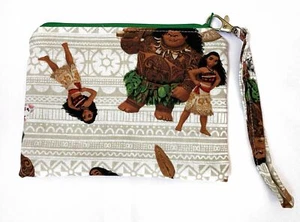Moana Inspired Wristlet Zipper Pouch Holds Cards Cash and Coins 5x7 - Picture 1 of 3