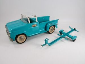 Vintage 1961 Tonka Toys / Deluxe Sportsman Pickup Truck / Boat Trailer -Original