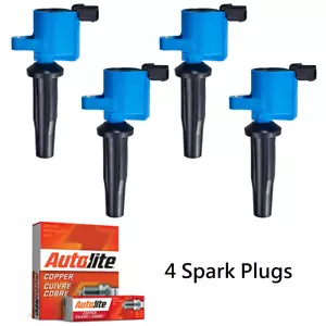 4 Ignition Coil & 4 Autolite Spark Plug for 2004-13 Mazda 6 2.3L l4 FD505 - Picture 1 of 6