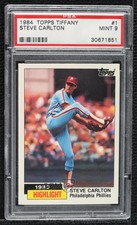 1984 Topps 1983 Highlight Tiffany Steve Carlton #1 PSA 9 MINT HOF