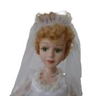 Porcelain Bride Doll 9" Tall Posable Collective Wedding